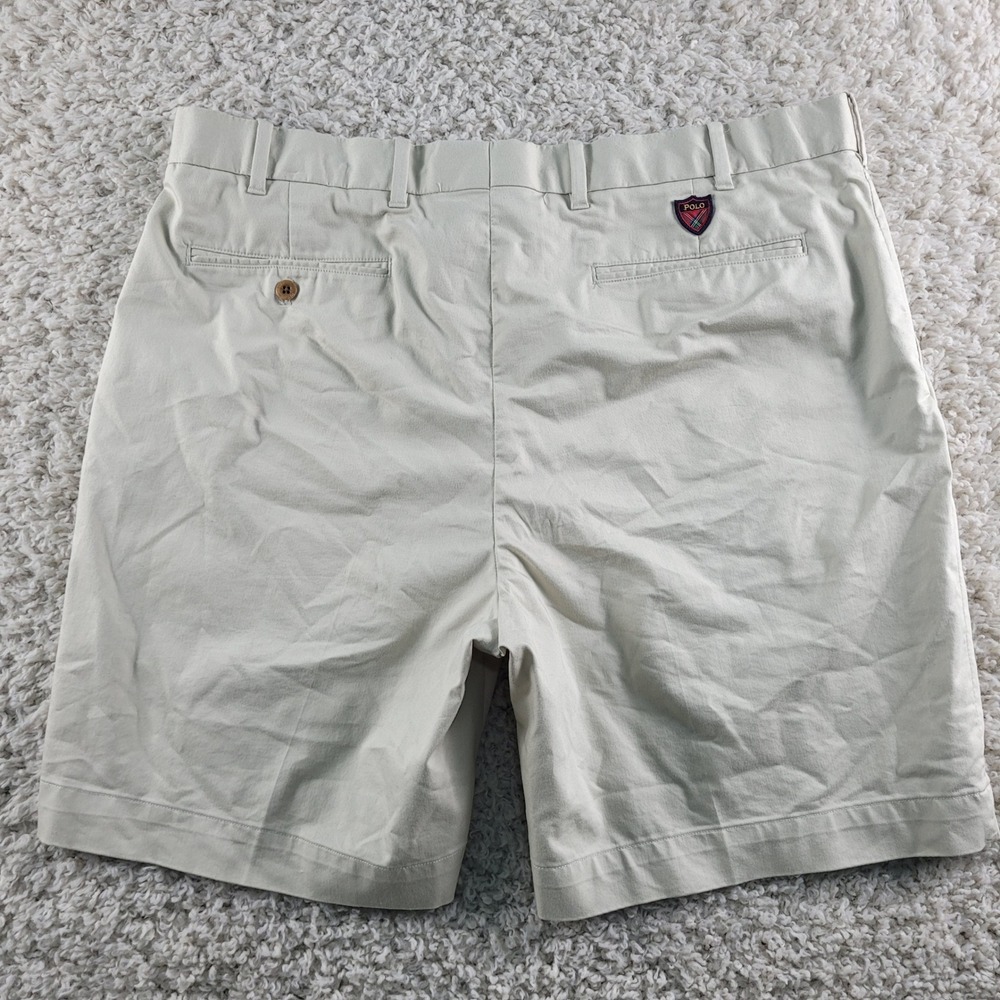 Polo Golf Ralph Lauren Shorts Mens 38 Tan Classic Fit Chino Crest Logo Excellent - Picture 11 of 13